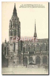 Old Postcard Caudebec en Caux S I Eglise Notre Dame monument