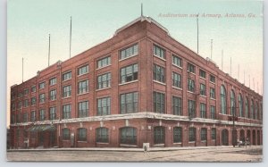 State View~Atlanta GA~Municipal Auditorium And Armory~Brick Facade~Vintage PC