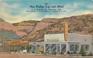 1956 Orderville Utah Valley Cafe  Motel occupation Postcard 25-12005