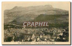 Old Postcard Marvejols General view and Pic du Midi