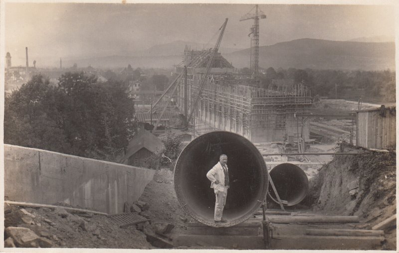 The Wägital Hydroelectric Power Station under construction between 1922 and 1926