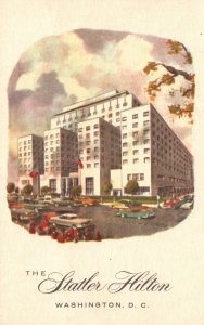 Vintage Postcard Statler Hilton Hotel Near Government Buildings Washington DC