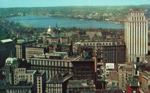 Vintage Postcard View of State House Dome & Court House Boston Massachusetts MA