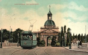 Vintage Postcard Muiderpoort City Gate Amsterdam