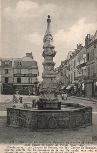 Vintage Postcard Pontaine De Beaunes En Marbre De Genes Tours France