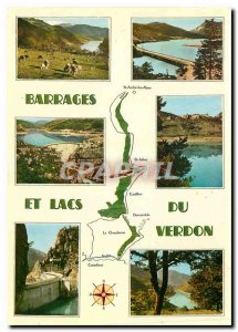 Postcard Modern Landscapes of France Castillon Dams and the Alpes de Haute Pr...