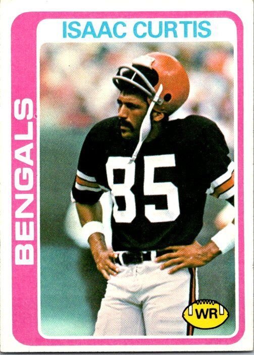 1978 Topps Football Card Isaac Curtis Cincinnati Bengals sk7051