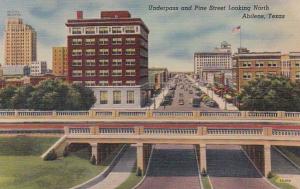 Texas Abilene Underpass and Pine Street Looking North