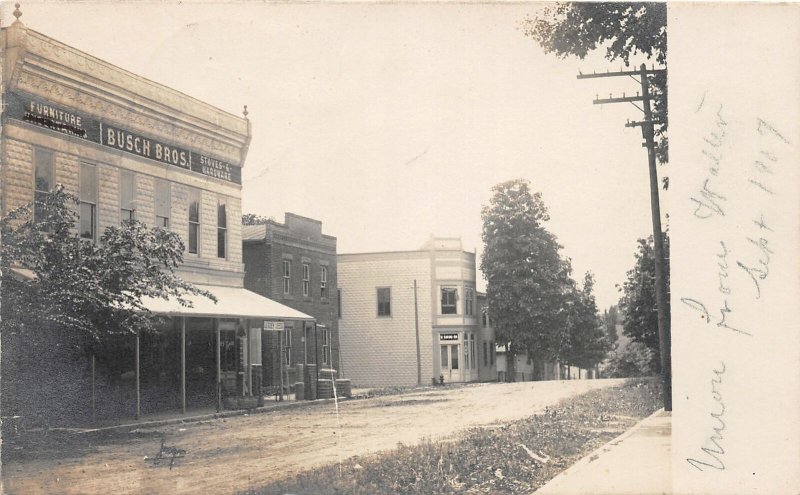 F52/ Union Missouri RPPC Postcard 1907 Busch Brothers Hardware Store