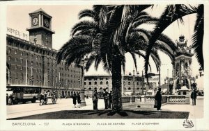 Spain Barcelona Placa D'Espanya Plaza De Espana RPPC 04.78