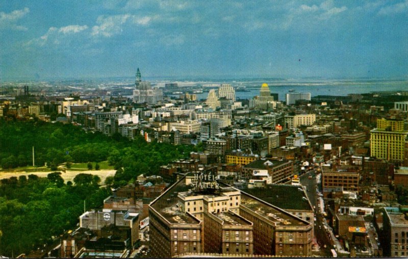 Massachusetts Boston Skyline and Harbor From John Hancock Building