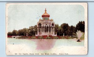 St. Louis Missouri MO Postcard The Pagoda Forest Park Der Musik Pavillon 1907