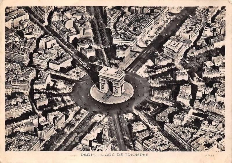 France Paris L Arc De Triomphe Triumphal Arch Air View Europe France Other Unsorted Postcard Hippostcard