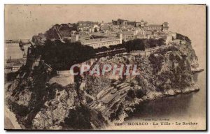 Monaco Postcard Old City The rock