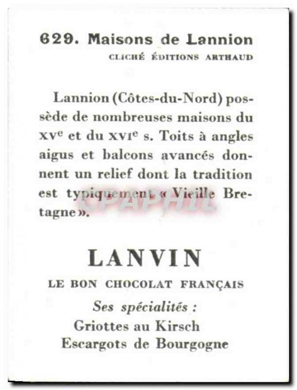 Picture Lannion houses Chocolate Lanvin Dijon