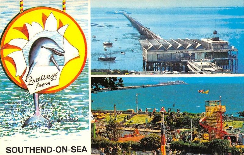 B103935 greetings from southend on sea dolphing    uk