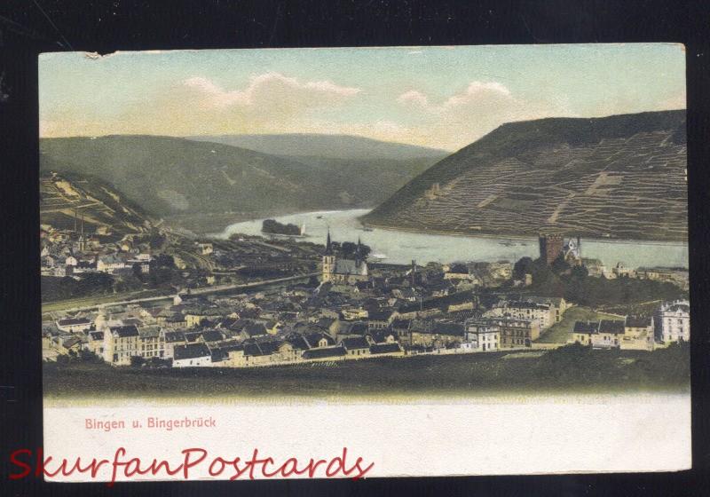 BINGEN U. BINGERBRUCK GERMANY ANTIQUE VINTAGE POSTCARD