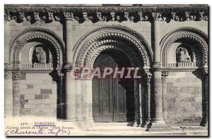 Old Postcard Surgeres Curious From I & # 39Eglise Portal Roman Style