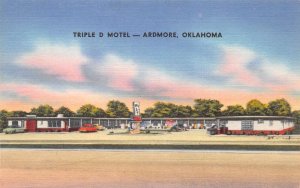 Ardmore Oklahoma Triple DDD, Motel of Tomorrow Vintage Postcard TT0036