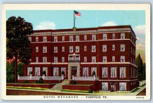 1940 Farmville Virginia VA Vintage Postcard Hotel Weyanoke Building Unposted