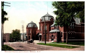 New York Malone Railroad station and Library