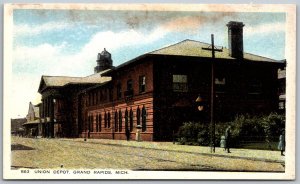 Grand Rapids Michigan 1920s Postcard Union Depot Train Station