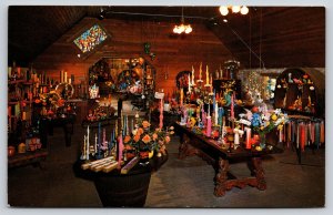 Interior~Hurd Beeswax Candles In Shop St Helena California~Vintage Postcard