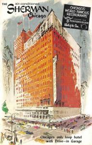 CHICAGO, IL Illinois   THE SHERMAN HOTEL    1960 Artist's Rendition Postcard