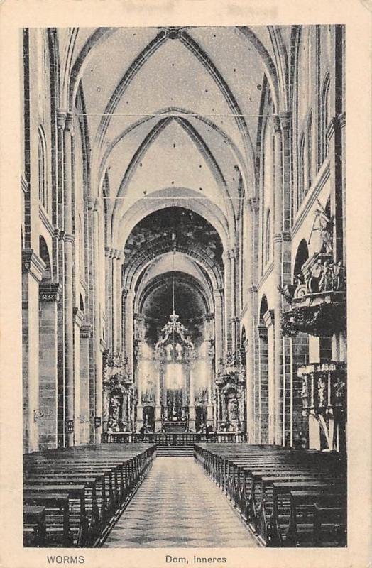 Worms Dom Inneres Cathedral Interior View Catedral Hippostcard