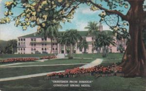 Jamaica Greetings From Showing Constant Spring Hotel