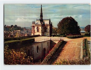 Postcard Terrasse et Chapelle Saint-Hubert, Château d'Amboise, France