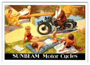 SUNBEAM MOTOR CYCLES Repro Advertising BATHING BEAUTIES Motorcycle 4x6 Postcard 