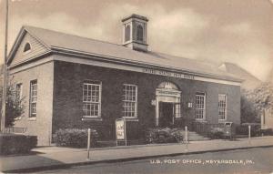 Meyersdale Pennsylvania Post Office Street View Antique Postcard K86557