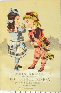 1870's-80's John Kranz, Fine Confectionery, Chicago #2 Victorian Trade Card P64