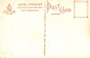 San Francisco, California - A view of the lobby of the Hotel Stewart - c1908