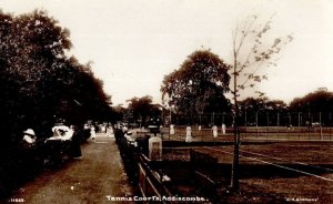 Ladies Matches at Addiscombe Tennis Courts London Old Real Photo Postcard