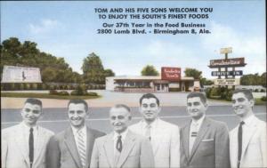 Birmingham AL Lomb Blvd Constantine Drive In Hwy 11 c1950 Postcard