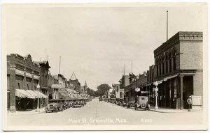 Ortonville MN Street Vue Vintage Store Fronts Old Cars RPPC Real Photo Postcard