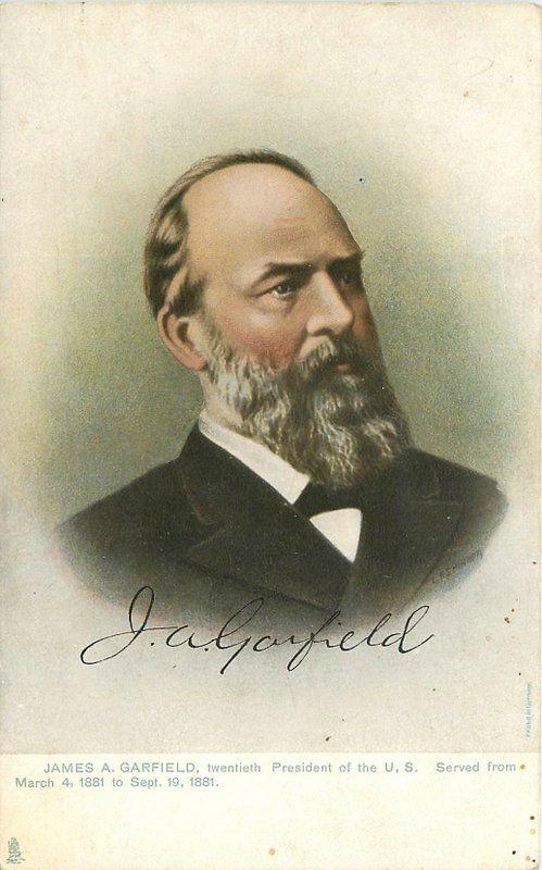 C-1905 President Garfield RPPC Photo Postcard Tuck undivided 12243