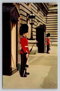 Irish Guards Buckingham Palace London Sentry Duty Go Photo Postcard