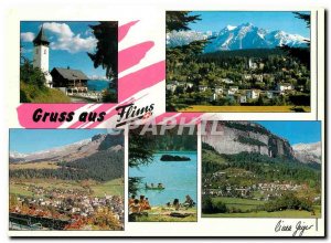 Modern Postcard Gruss aus Flims Flims Dorf