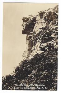 RPPC NH White Mountains Old Man of the Mountain Franconia