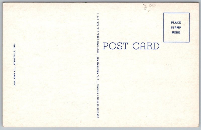 Vtg Madisonville Kentucky KY Hopkins County Hospital 1930s View Linen Postcard