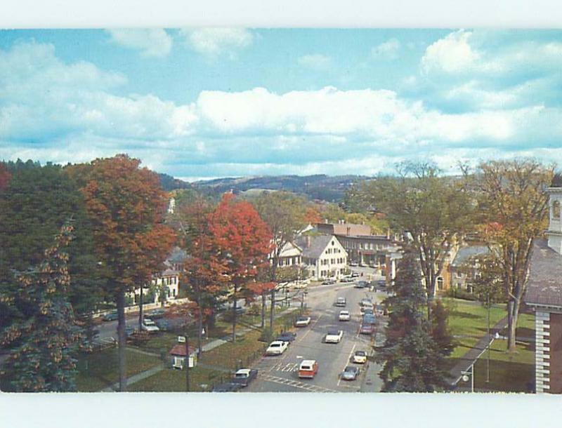 Pre-1980 PANORAMIC VIEW Woodstock Vermont VT i0895