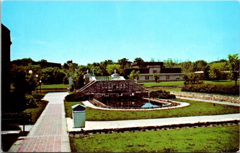 Memorial Union Footbridge Iowa River Univeristy IA Campus Postcard VTG UNP