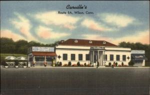 Wilson CT Carville's Snack Bar LINEN ROADISDE Postcard