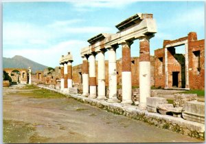 Postcard - The Forum (detail), Excavations - Pompei, Italy