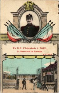 CPA Militaire Toul - Du 153e d'Infanterie á Toul je vous envoie (90498)