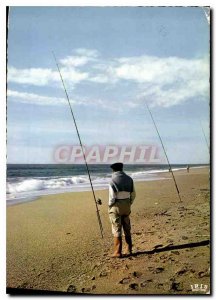 Modern Postcard The fishing casting