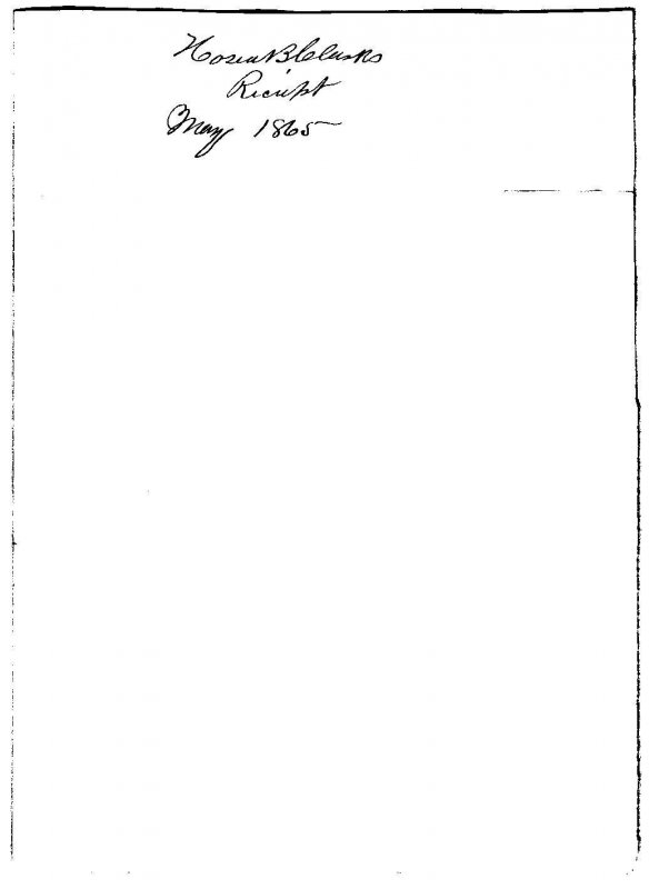 1865  Brookfield  New York  Receipt   6 x 5